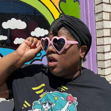 Load image into Gallery viewer, Wokeface - Heart Sunglasses: Baby Pink
