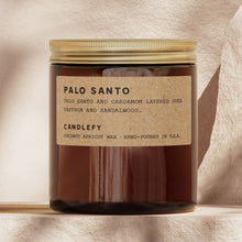 Load image into Gallery viewer, Candlefy - Palo Santo · Palo Santo &amp; Cardamom Forest Candle · Amber Jar

