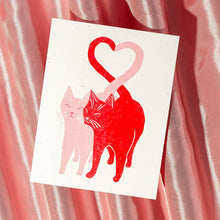 Load image into Gallery viewer, Bromstad Printing Co. - Love Cats Special Edition - Risograph Card
