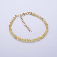 Load image into Gallery viewer, Handmade Blue Moonstone / Yellow Citrine Bead Bracelet 6.5&quot;
