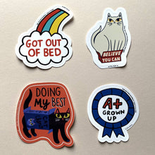 Load image into Gallery viewer, Doing My Best Cat Cereal Box Sticker
