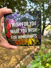 Load image into Gallery viewer, Transpainter - Immigrant Rights Sticker: Rainbow Floral Political Stickers
