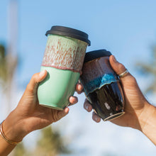 Load image into Gallery viewer, Nova Ceramics Travel Mugs - Nebula Ceramic Travel Mug – 16oz with Lid &amp; Sleeve
