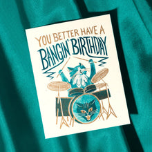 Load image into Gallery viewer, Bangin' Birthday - Risograph Card
