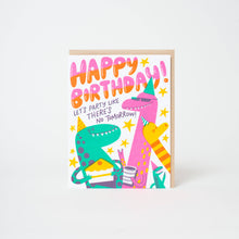 Load image into Gallery viewer, Dino Party Birthday Letterpress Greeting Card by Hello!Lucky
