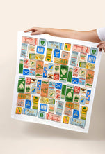 Load image into Gallery viewer, doodles.ink. - California Matchboxes Tea Towel
