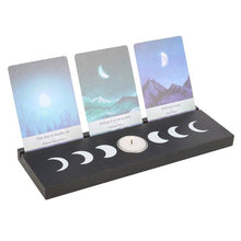 Load image into Gallery viewer, Black Moon Phase Tarot Card Stand Tealight Holder
