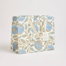 Load image into Gallery viewer, Hand Block Printed Gift Bags (Medium) - Blue Stone
