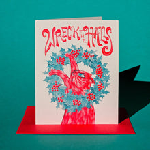 Load image into Gallery viewer, Wreck the Halls - Risograph Christmas Card
