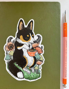 Corgi Ramen Sticker
