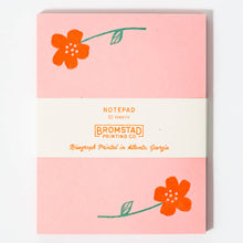 Load image into Gallery viewer, Flower Pair - Risograph Notepad
