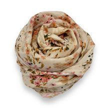 Load image into Gallery viewer, Summer colour Mimosa flower prints on medium weight scarf
