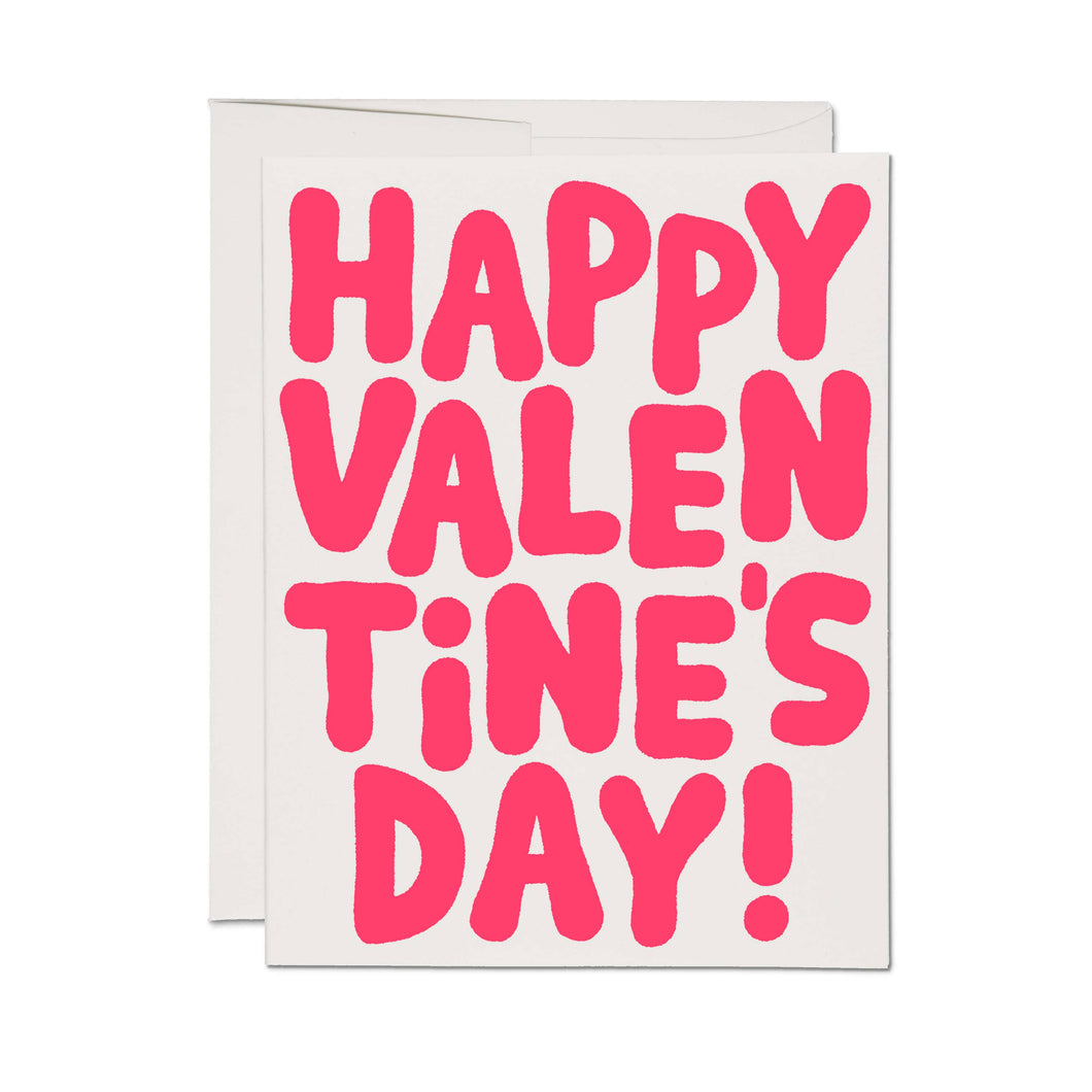 Valentine Bubble Letters greeting card