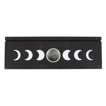 Load image into Gallery viewer, Black Moon Phase Tarot Card Stand Tealight Holder
