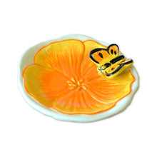 Load image into Gallery viewer, SF Mercantile - Golden Poppy Trinket Tray with Butterfly
