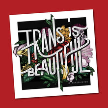Load image into Gallery viewer, Trans is Beautiful Sticker | Transgender Pride Stickers Set
