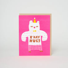 Load image into Gallery viewer, Birthday Bear Hugs Letterpress Greeting Card by Suzy Ultman
