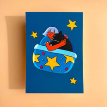 Load image into Gallery viewer, Alice Yang - Sleeping Cat Mini Print
