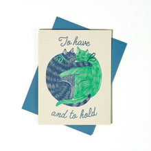Load image into Gallery viewer, Bromstad Printing Co. - To Have And To Hold - Risograph Wedding Card
