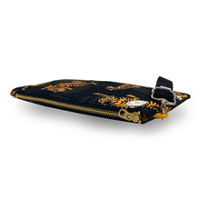 Load image into Gallery viewer, Miss Zip Wristlet: Tiger Black: 10" W x 7" H x 0.25" D
