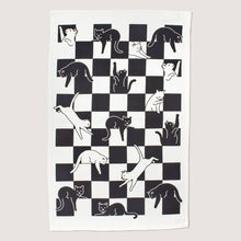 Load image into Gallery viewer, Checker Cat Tea Towel
