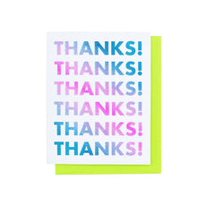 Load image into Gallery viewer, Gradient Thank You - Risograph Greeting Card
