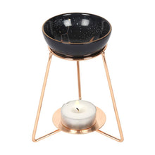 Load image into Gallery viewer, Purple Star Sign Oil Burner and Wax Warmer on Metal Base
