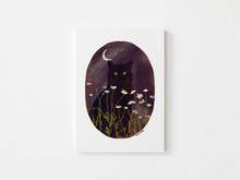 Load image into Gallery viewer, Mother of the Moon - Garden Cat Giclee Art Print: 12x12
