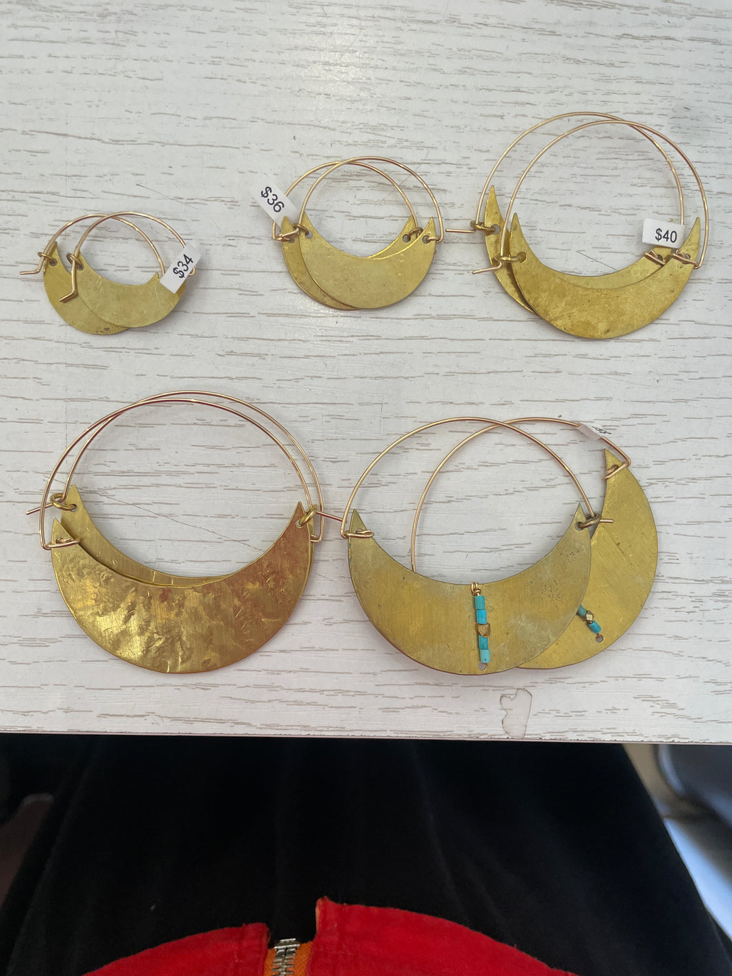 Crescent moon hoop