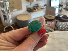 Load image into Gallery viewer, Sterling Silver Ring - Malachite size 9
