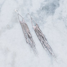 Load image into Gallery viewer, Long Diamond Tassel Earrings
