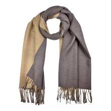 Load image into Gallery viewer, Reversible two tone coloured plain cashmere blend scarf: Teal
