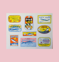 Load image into Gallery viewer, Tinned Fish | 8.5"x11" Risograph Print | Christina Hu
