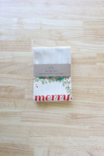 Load image into Gallery viewer, The High Fiber - Christmas Kitchen Towel, Merry, Handprinted Towel
