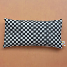 Load image into Gallery viewer, Weighted Eye Pillow in Black and Natural Checkerboard
