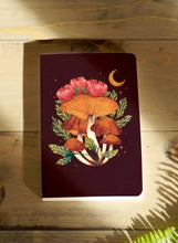 Load image into Gallery viewer, Midnight Mushroom Layflat Journal Notebook
