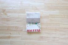Load image into Gallery viewer, The High Fiber - Christmas Kitchen Towel, Merry, Handprinted Towel
