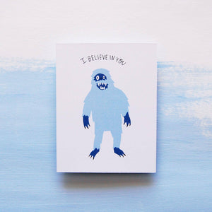 Yeti Everyday Greeting Card, Made in Canada