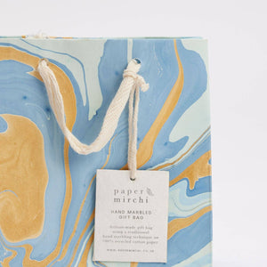 Paper Mirchi - Hand Marbled Gift Bags (Small) - Celebration