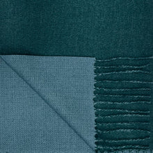 Load image into Gallery viewer, Reversible two tone coloured plain cashmere blend scarf: Baby Blue
