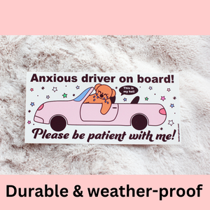 Anxious Driver Bumper Sticker