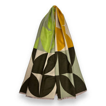 Load image into Gallery viewer, London Scarves - Retro print on cashmere blend scarf finished with fringes: Orbeige
