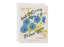 Load image into Gallery viewer, One Million thank you greeting card: Singles
