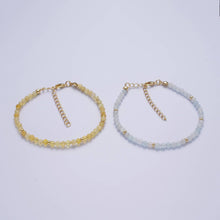 Load image into Gallery viewer, Handmade Blue Moonstone / Yellow Citrine Bead Bracelet 6.5&quot;
