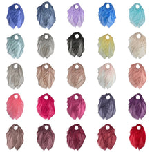 Load image into Gallery viewer, Classic plain cotton blend scarf finished with fringes

