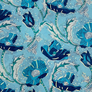 Summer poppy flower print scarf