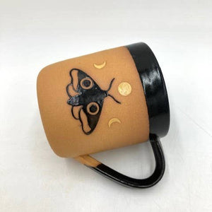 Moth & Moon Wheel Thrown Mug