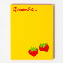 Load image into Gallery viewer, Remember Strawberry - Risograph A2 Notepad
