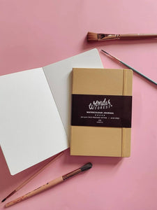 Ochre Hardcover Watercolour Journal – Cold Pressed