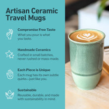 Load image into Gallery viewer, Nova Ceramics Travel Mugs - Emerald 12oz Ceramic Travel Mug – Reusable &amp; Stylish
